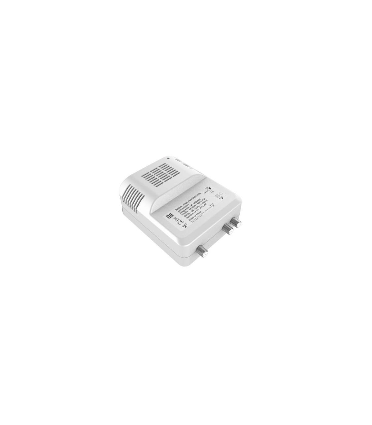Alimentation 12/24V pour amplificateur TV - Fréquence max. 862 MHz - blanc