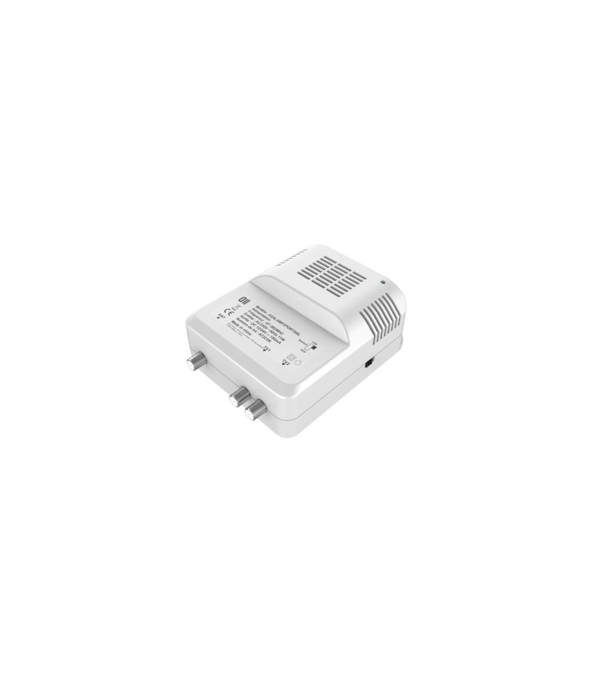 Alimentation 12/24V pour amplificateur TV - Fréquence max. 862 MHz - blanc