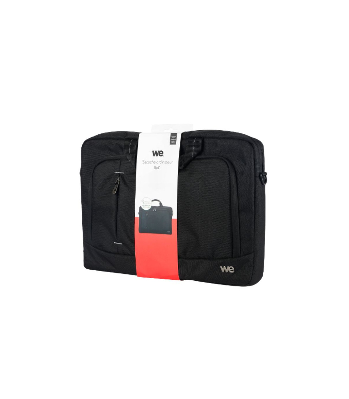 SACOCHE WE ECO 15.6'', éco-responsable en matière recyclé RPET 900D, surface im