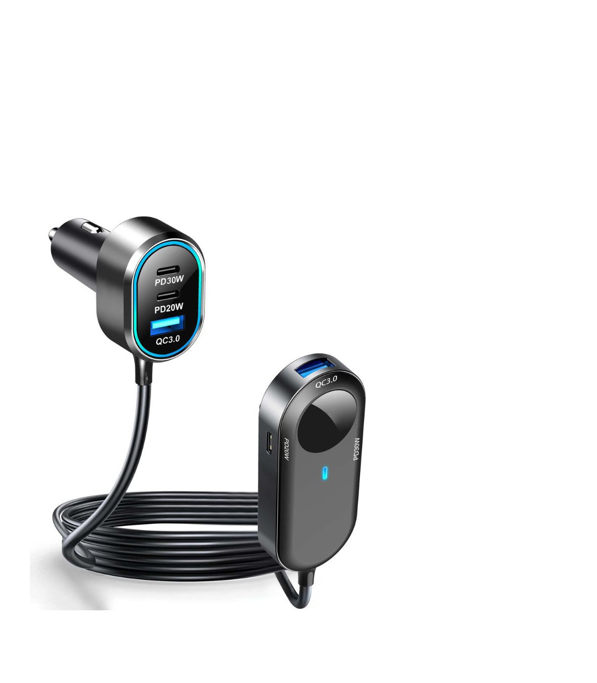 Chargeur AC 6 ports - 4 ports USB-C 2 ports USB A - Total 100W - avec ports dé