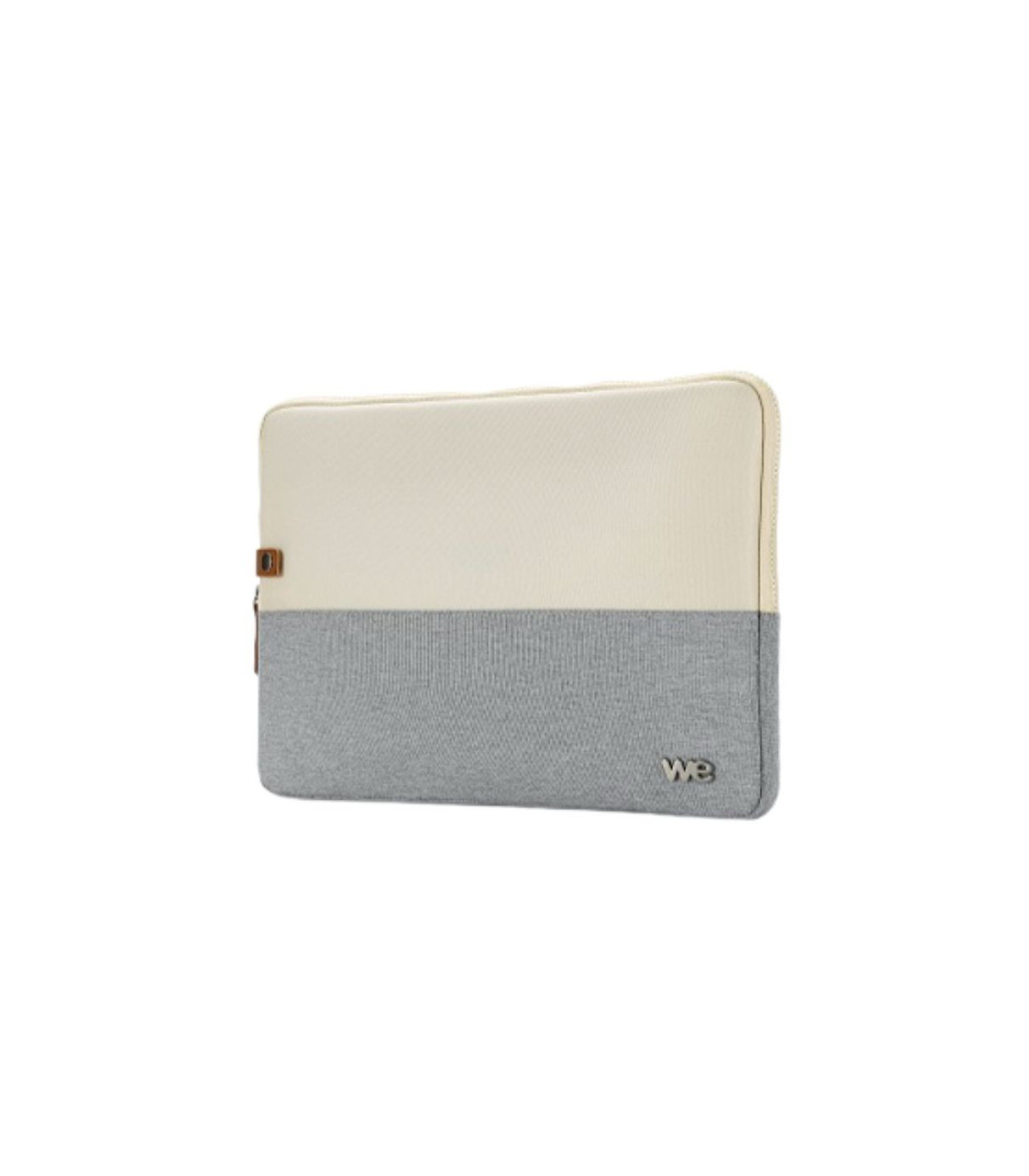 HOUSSE sleeve PC 17.3'' bicolore Beige/Gris, protection antchoc, attache antivo