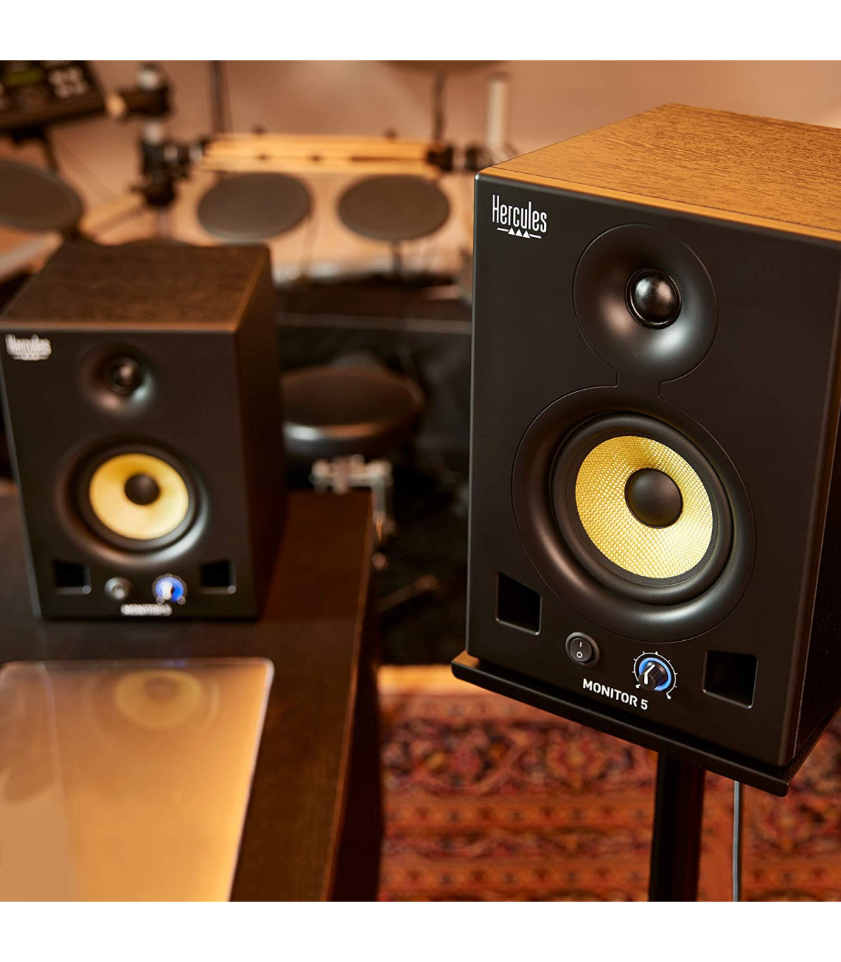 Hercules DJ MONITOR 5 2x80w RMS 160w Peak Power RCA TRS XLR Enceintes monitoring