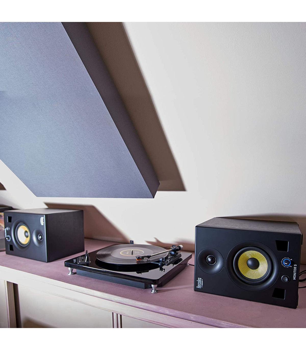 Hercules DJ MONITOR 5 2x80w RMS 160w Peak Power RCA TRS XLR Enceintes monitoring