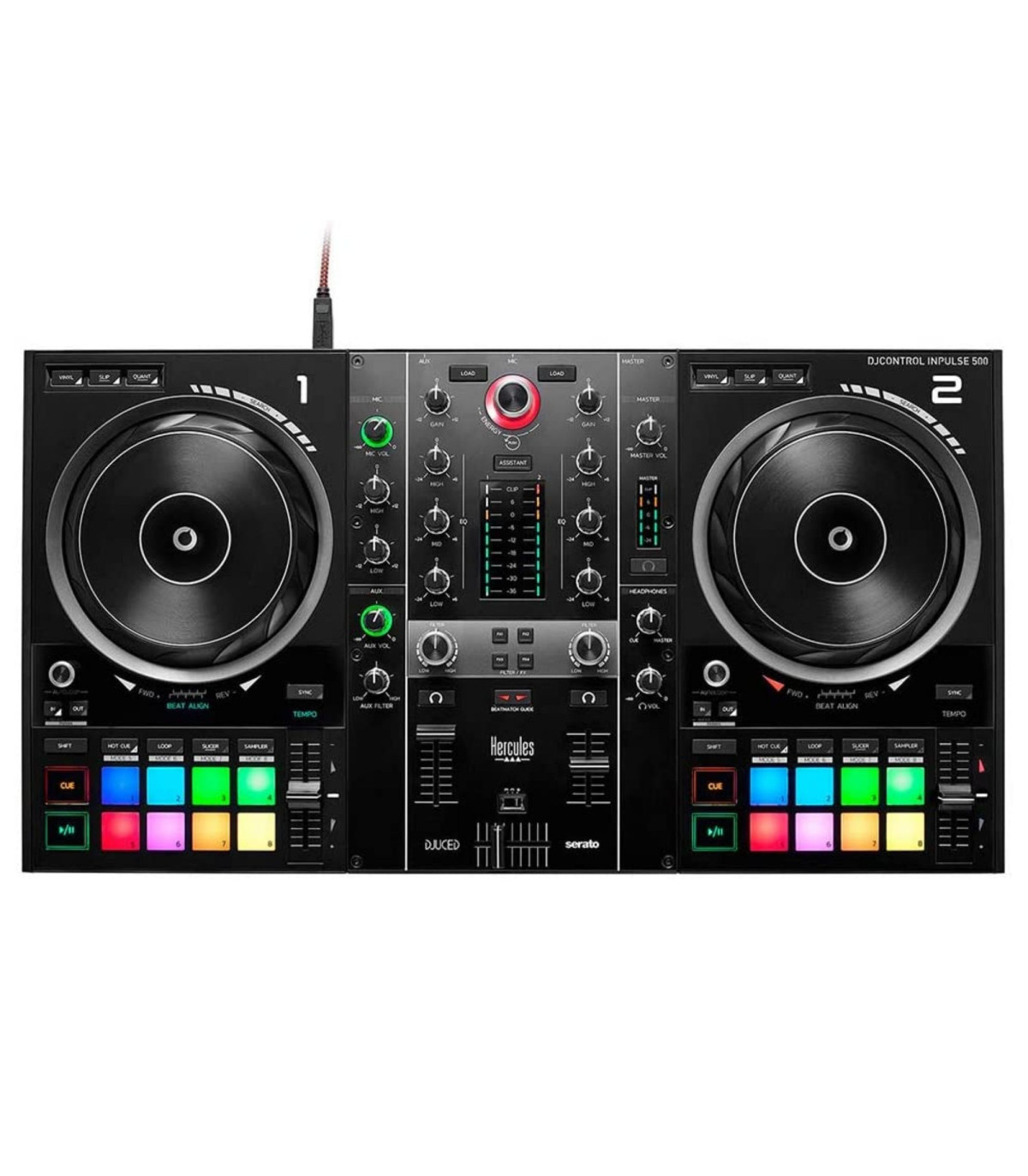 Hercules DJControl INPULSE 500 controleur Initiation DJing 16 pads RGB avec 8 mo