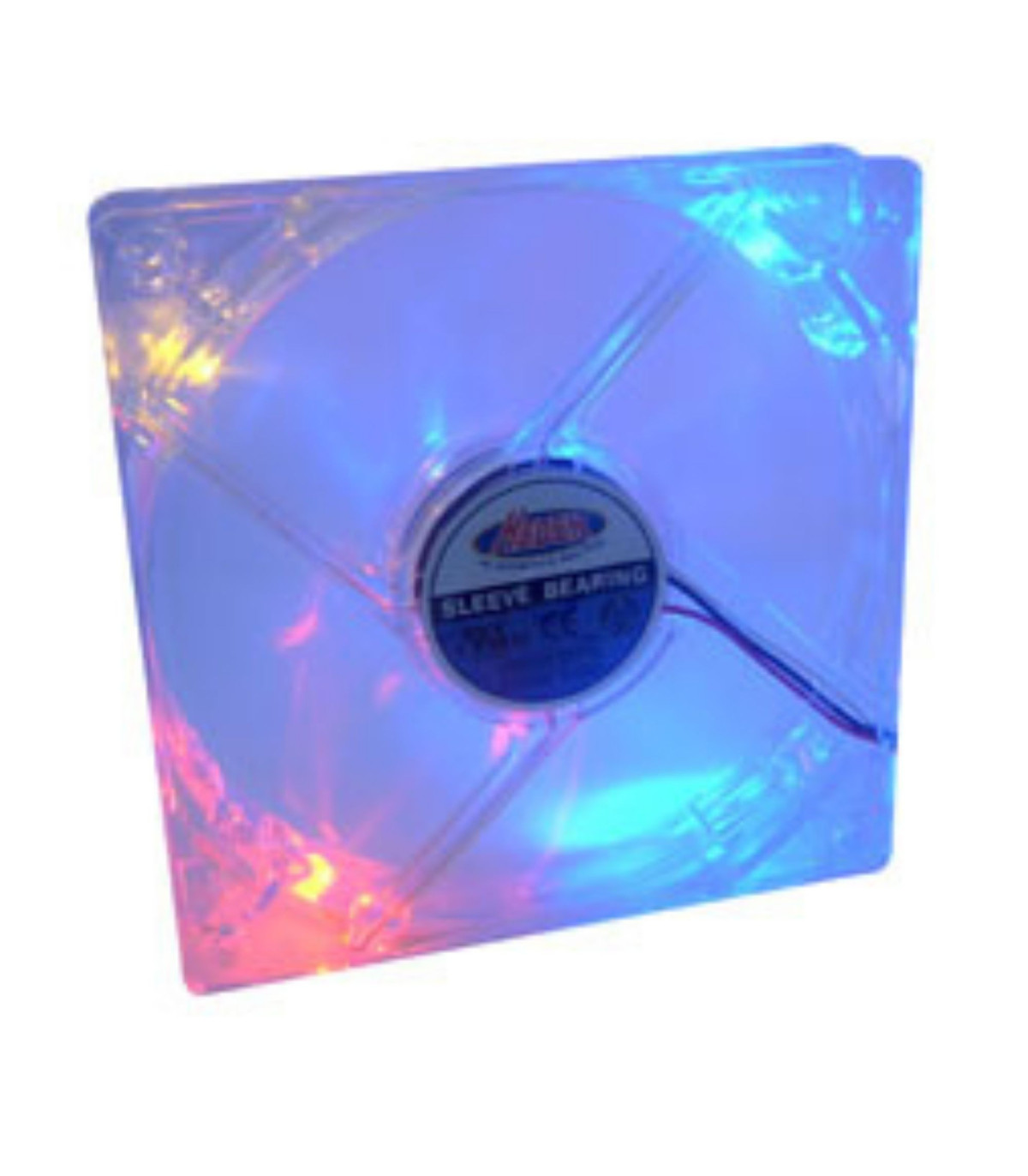 Ventilateur de 8CM transparent lumineux en 3 couleurs pour bo tier PC