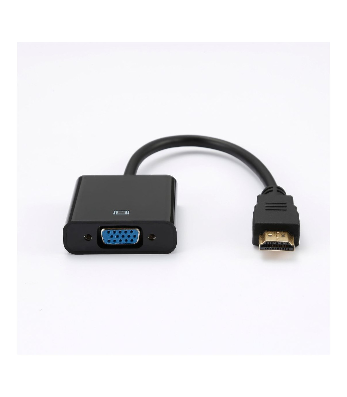 Adaptateur VGA femelle vers HDMI m le - HDMI fiche or - Noir - C ble 15 cm - en