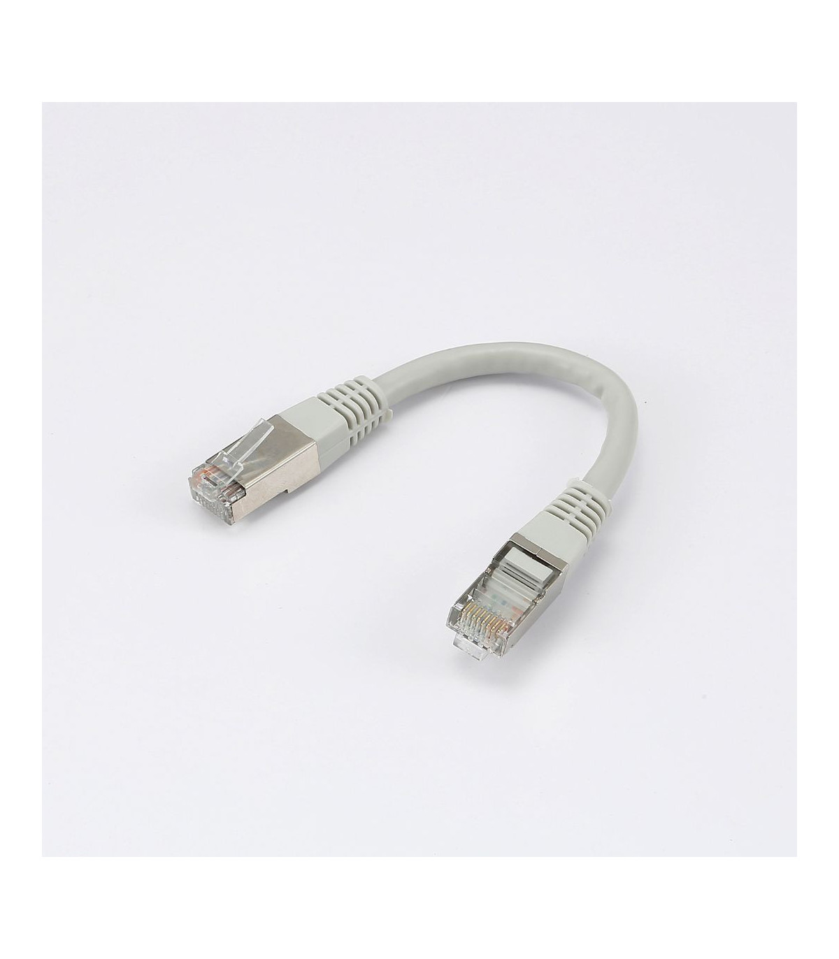C ble RJ45 Male/Male droit CAT6 F/UTP - Longueur 0.15M - Gris - en sachet