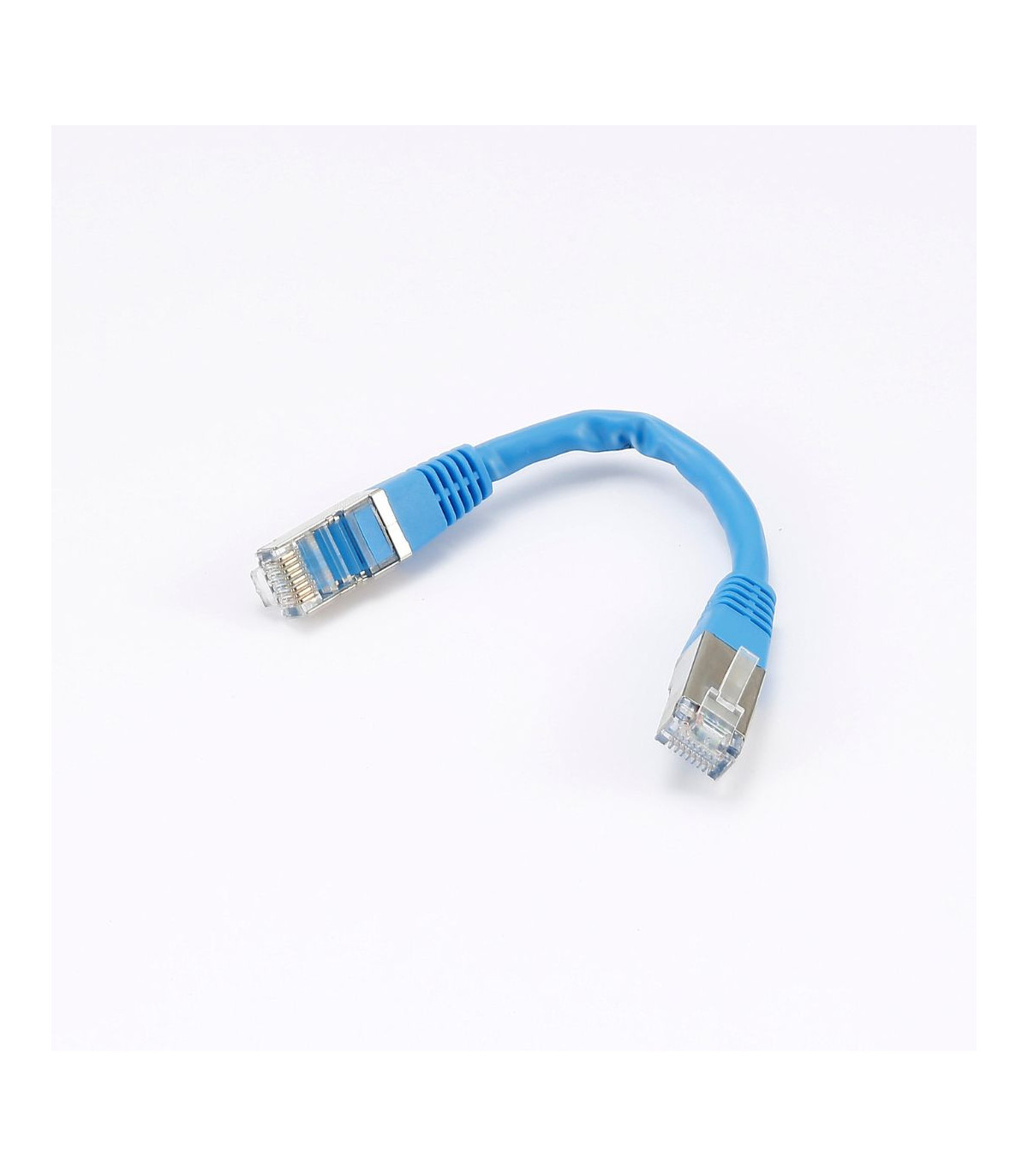 C ble RJ45 Male/Male droit CAT6 F/UTP - Longueur 0.15M - Bleu - en sachet
