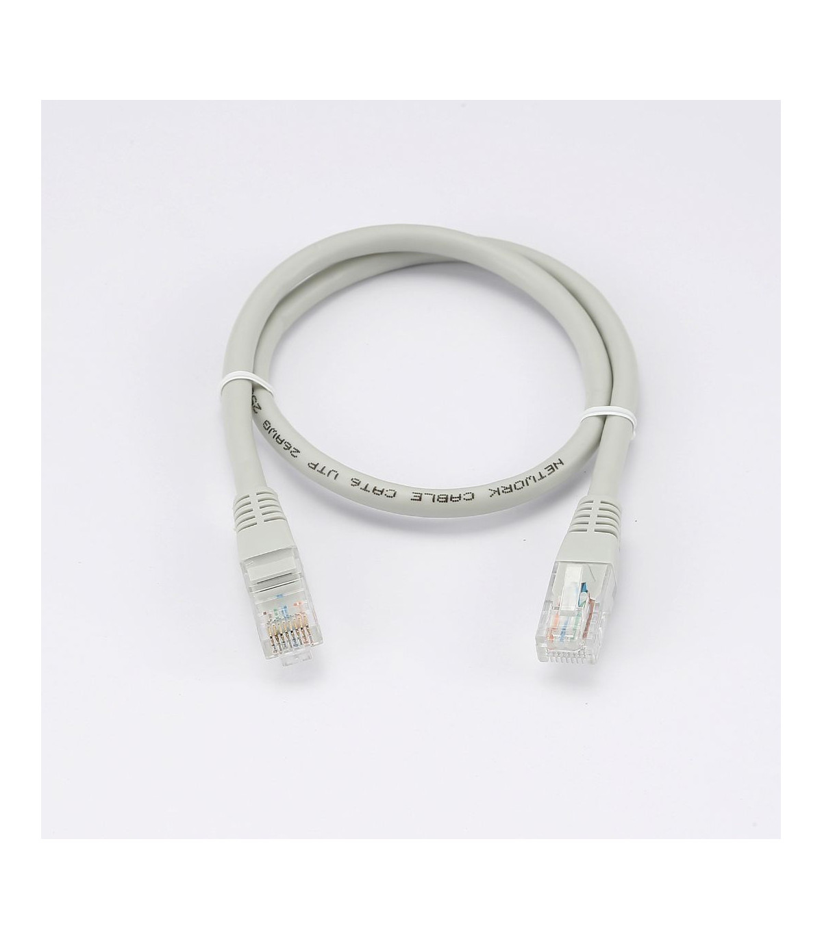C ble RJ45 Male/Male droit CAT6 U/UTP - Longueur 0.50M - Gris - en sachet