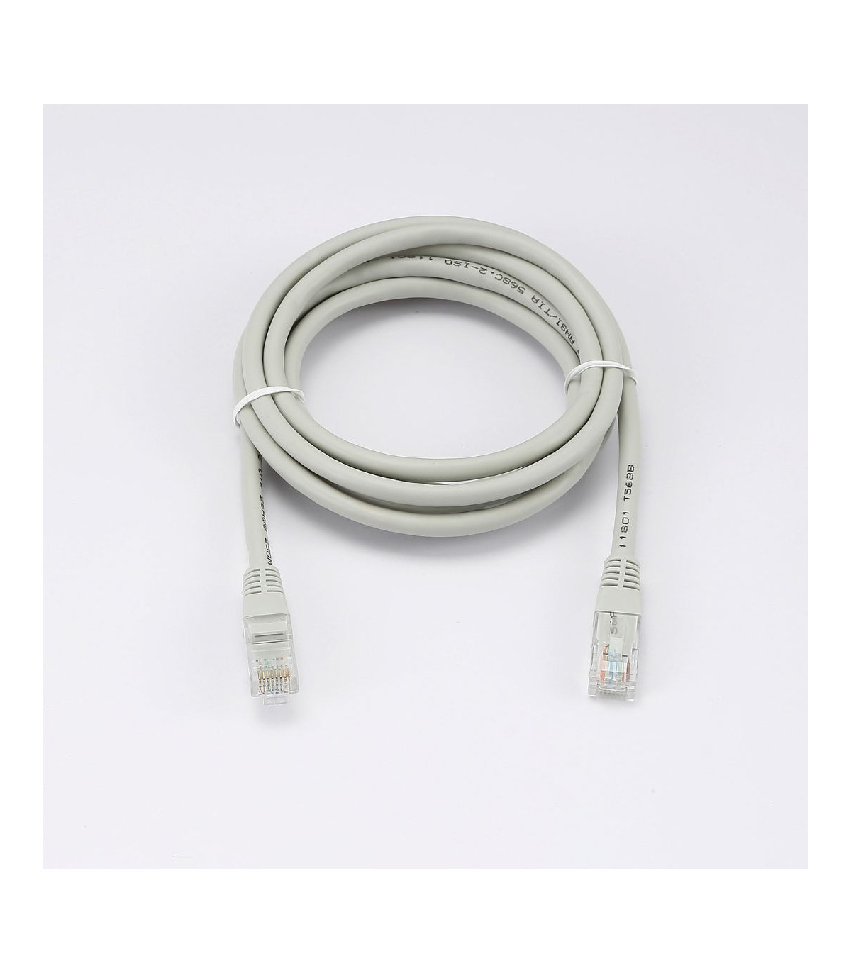 C ble RJ45 Male/Male droit CAT6 U/UTP - Longueur 2M - Gris - en sachet