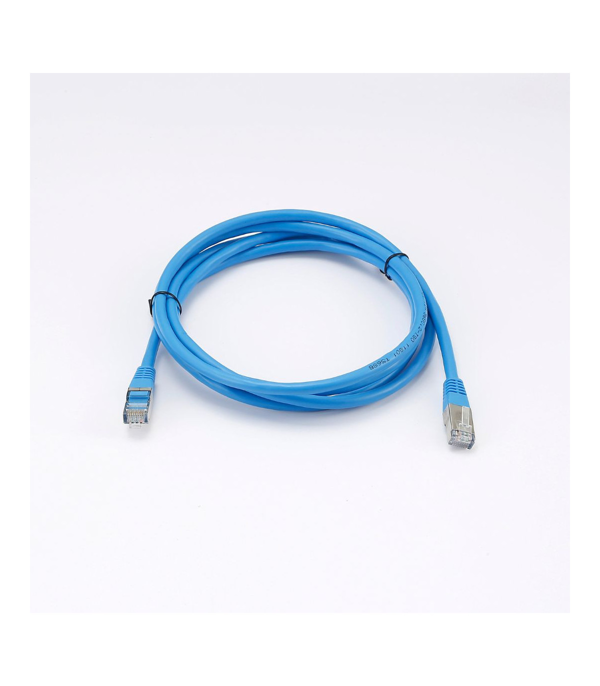 C ble RJ45 Male/Male droit CAT6 F/UTP - Longueur 2M - Bleu - en sachet