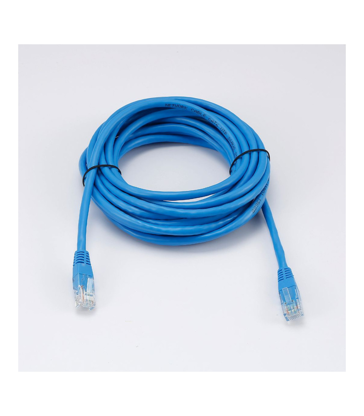 C ble RJ45 Male/Male droit CAT6 U/UTP - Longueur 5M - Bleu - en sachet