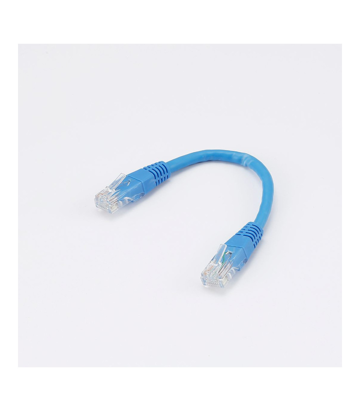 C ble RJ45 Male/Male droit CAT6A U/UTP - Longueur 0.15M - Bleu - en sachet