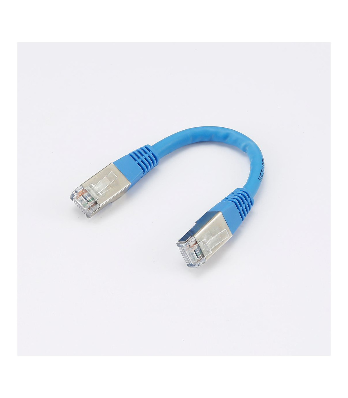 C ble RJ45 Male/Male droit CAT6A F/UTP - Longueur 0.15M - Bleu - en sachet