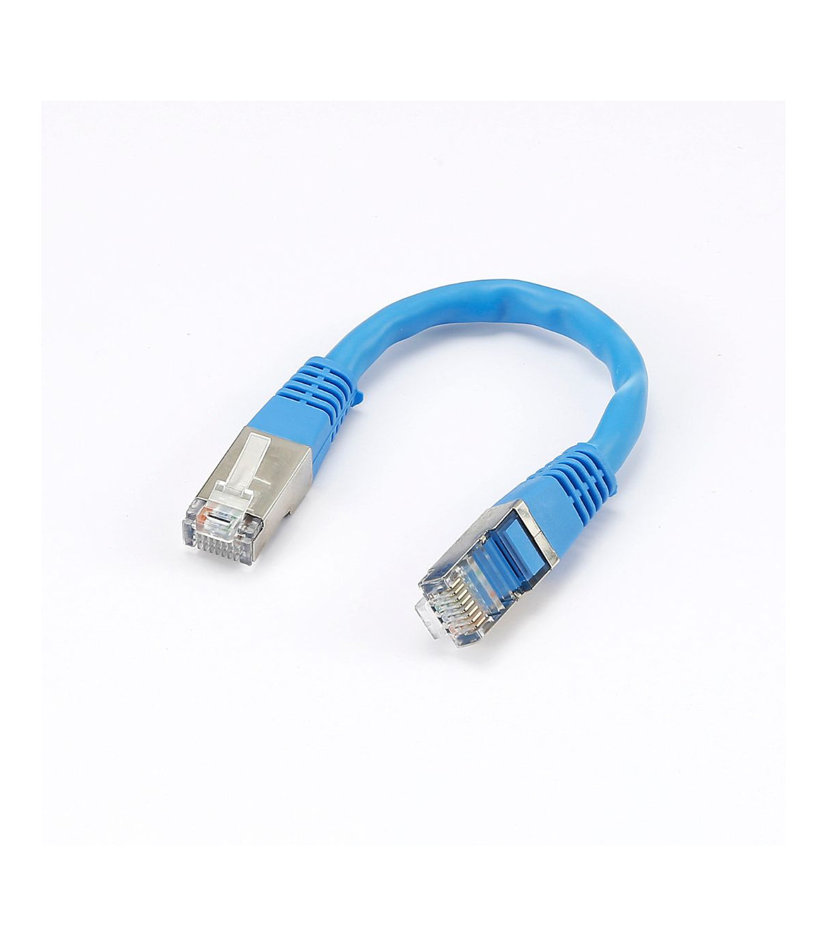 C ble RJ45 Male/Male droit CAT6A S/FTP - Longueur 0.15M - Bleu - en sachet