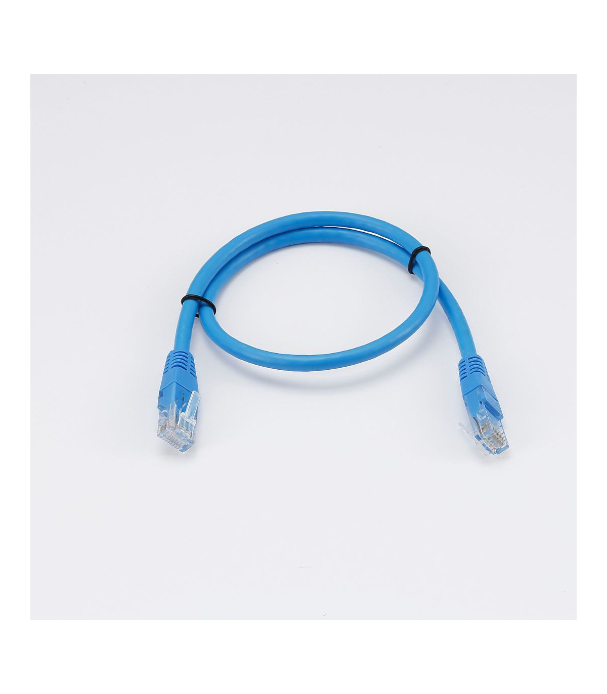 C ble RJ45 Male/Male droit CAT6A U/UTP - Longueur 0.50M - Bleu - en sachet