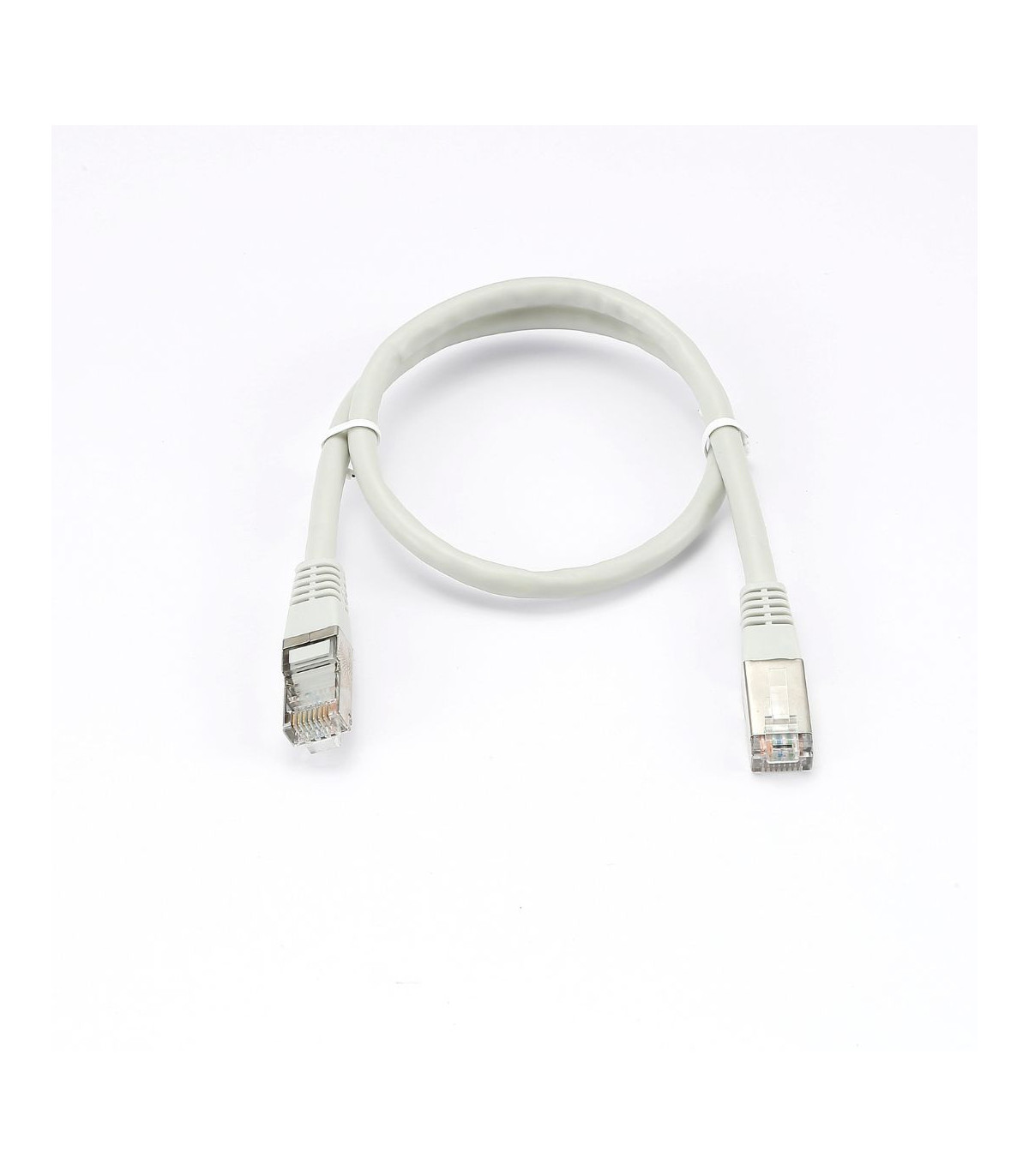 C ble RJ45 Male/Male droit CAT6A F/UTP - Longueur 0.50M - Gris - en sachet