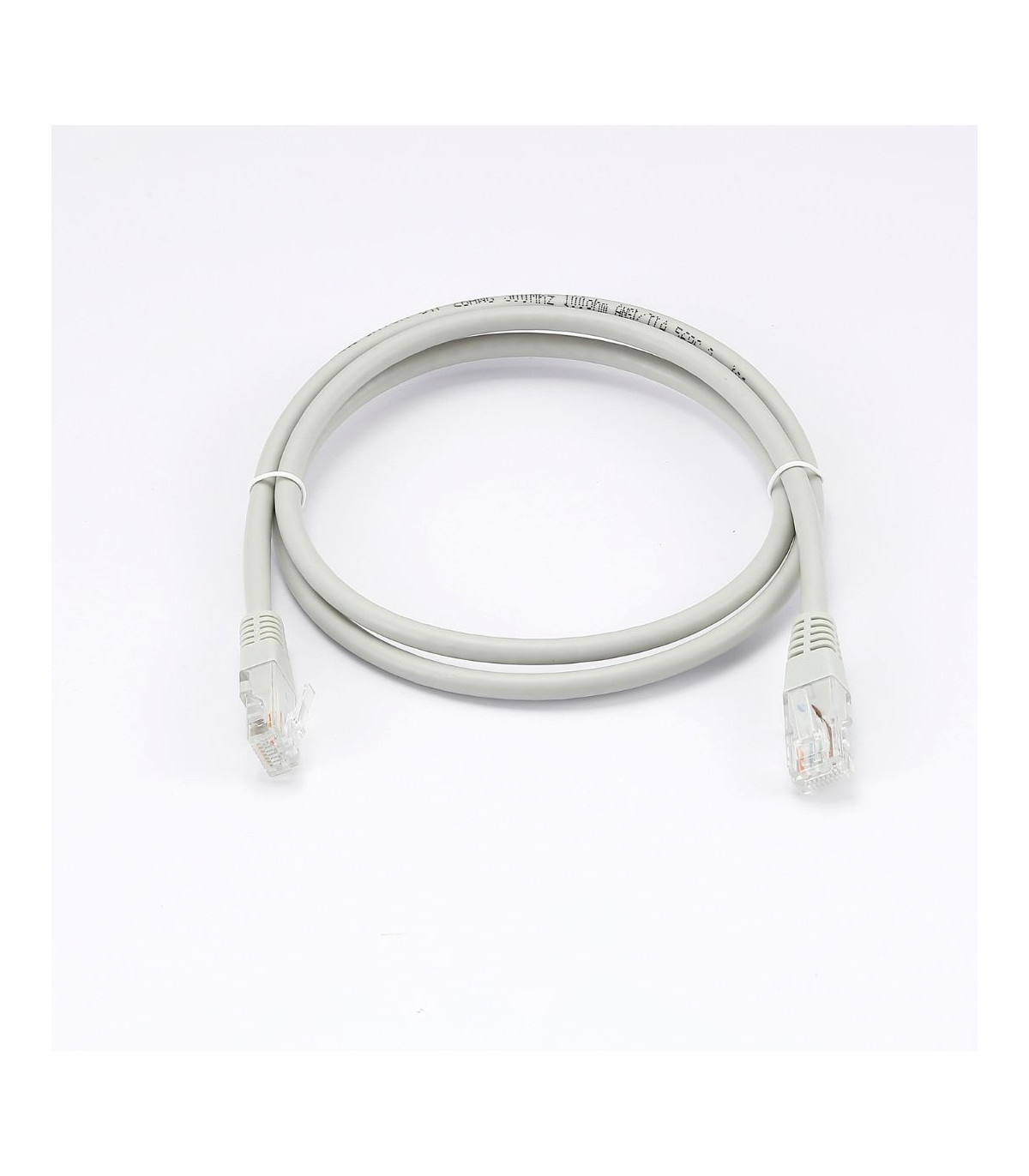 C ble RJ45 Male/Male droit CAT6A U/UTP - Longueur 1M - Gris - en sachet