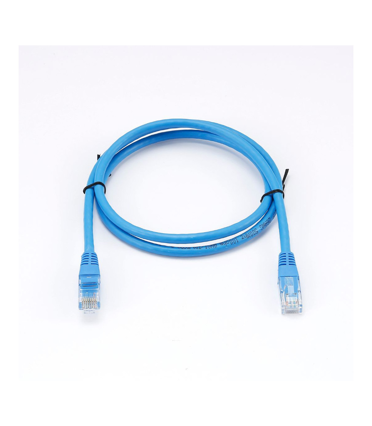 C ble RJ45 Male/Male droit CAT6A U/UTP - Longueur 1M - Bleu - en sachet