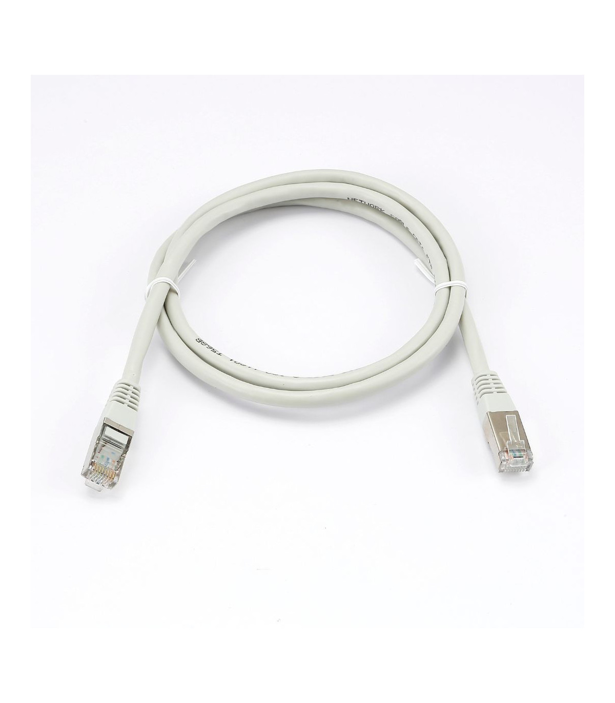 C ble RJ45 Male/Male droit CAT6A F/UTP - Longueur 1M - Gris - en sachet