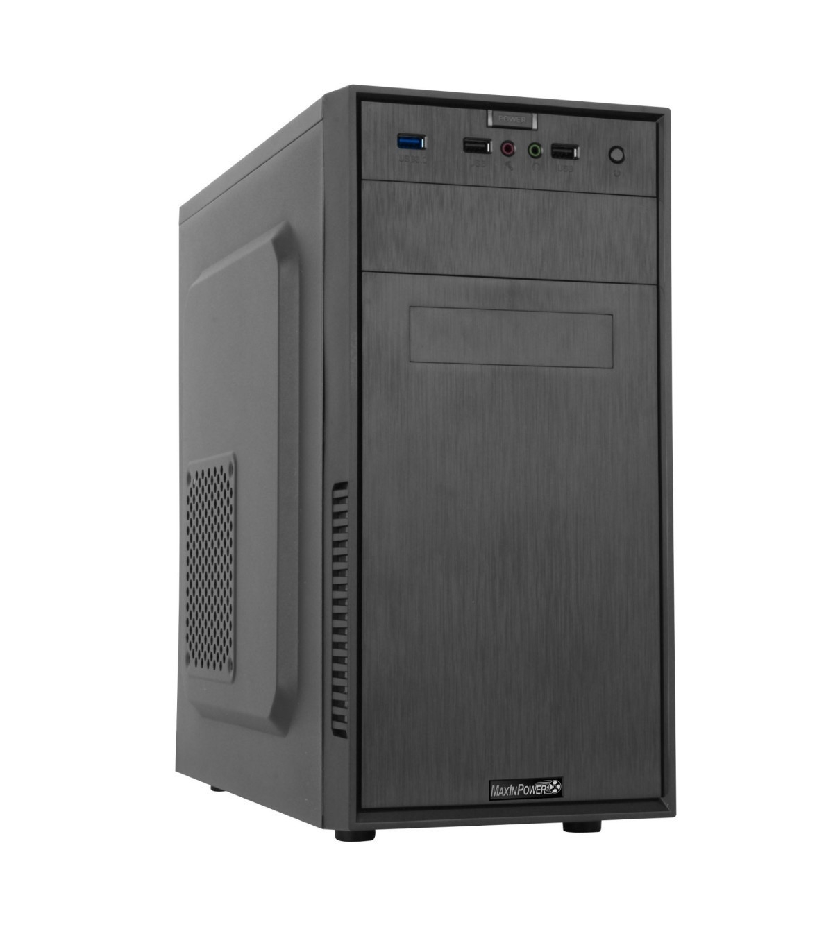 Boitier MicroATX MIP BLACK DANDY avec alim 480w, 2 usb2/1 usb3, noir mat