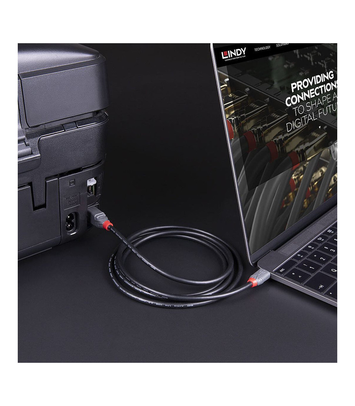 C ble USB 3.2 Type C vers B, 5Gbit/s, Anthra Line, 2m