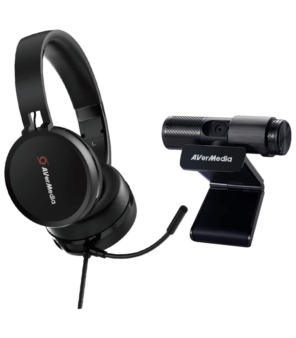 AVERMEDIA Pack Tele Travail Webcam USB FHD PW313 Micro Casque Visioconférence