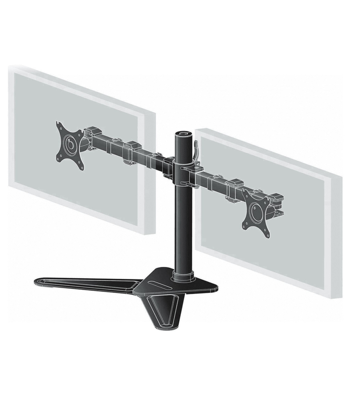 Pied de fixation IIYAMA double pour 2 écrans plats jusqu'à 30 Pivot 90 VESA DS