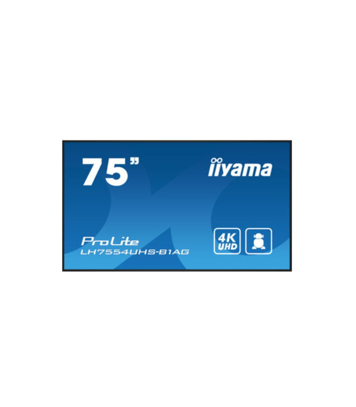 IIYAMA LFD 75 dalle IPS 24/7 3840x2160 1xDVI 1xVGA 3xHDMI 2xHP 1xDP 2xUSB 1xMin