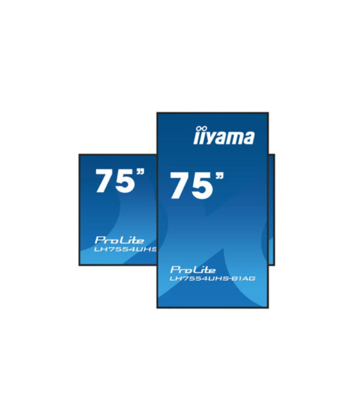 IIYAMA LFD 75 dalle IPS 24/7 3840x2160 1xDVI 1xVGA 3xHDMI 2xHP 1xDP 2xUSB 1xMin