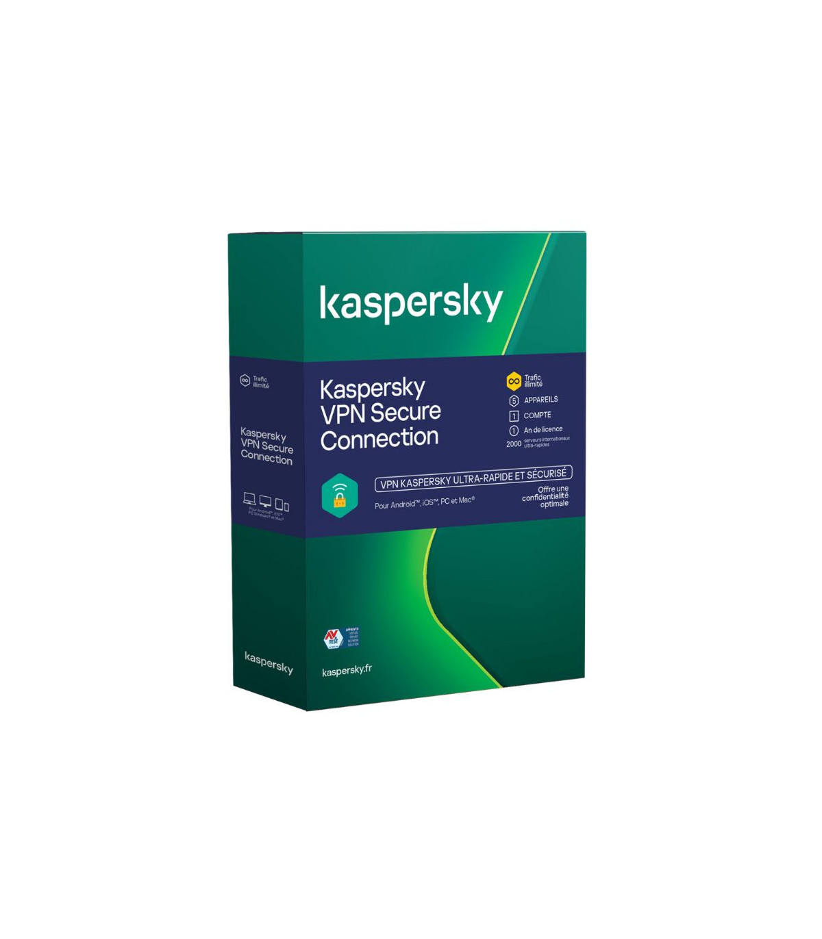 Kaspersky VPN Secure connection 5 Postes/1 An