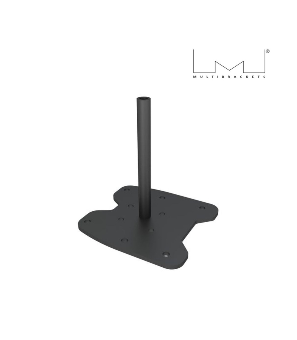 Embase à fixer au sol MULTIBRACKETS Noir M Pro Series Acier, poids max 90 kg po