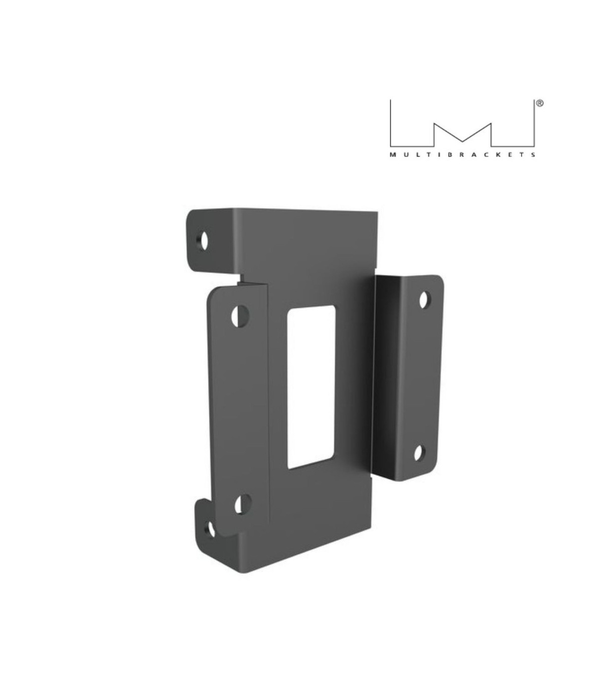 Plaque de connexion colonne MULTIBRACKETS Noir Acier, 90 kg, 2,1 kg, 155 mm pour