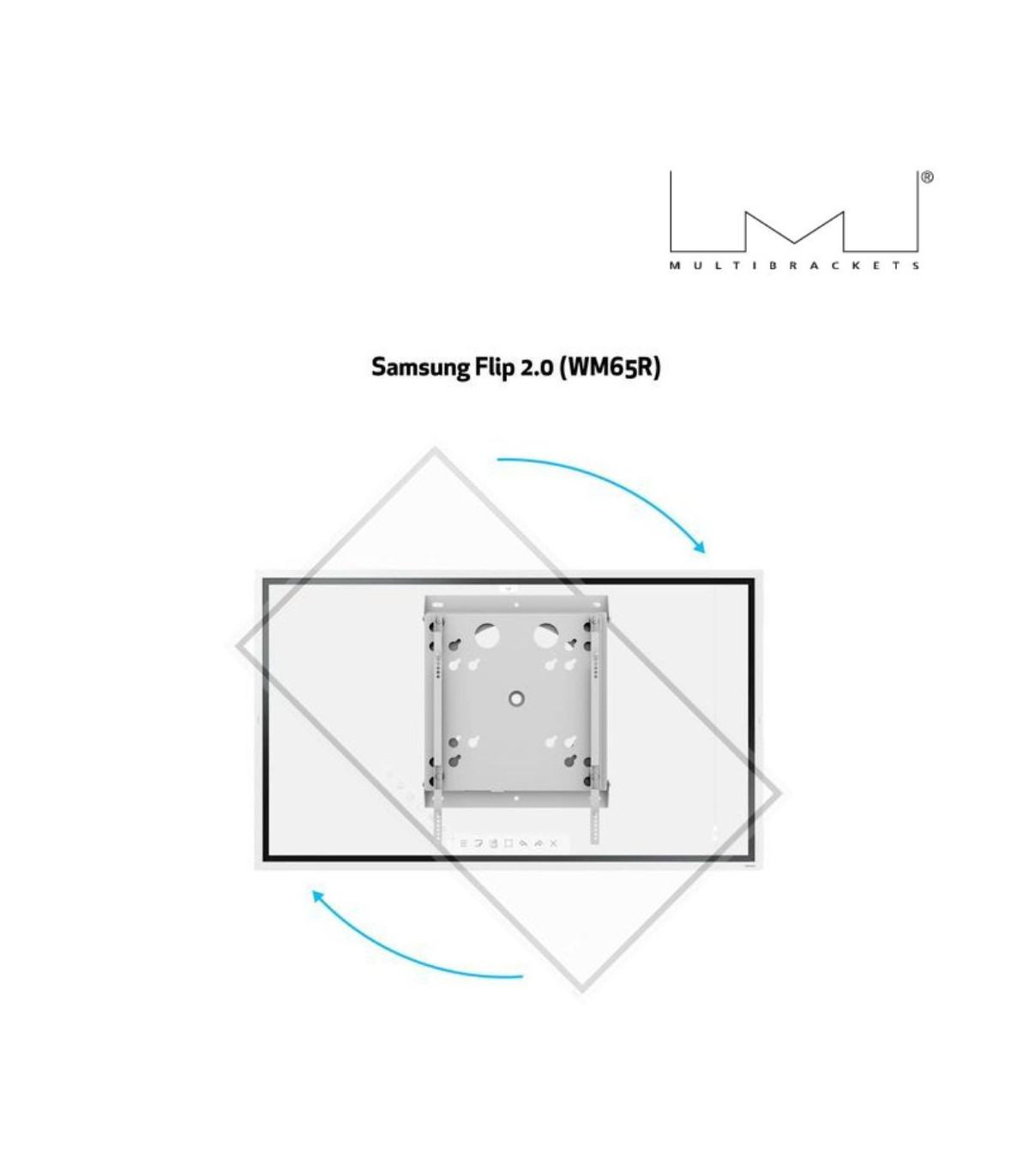Support mural rotatif MULTIBRACKETS Blanc pour moniteur 127cm 50 2,41m 95 Capa
