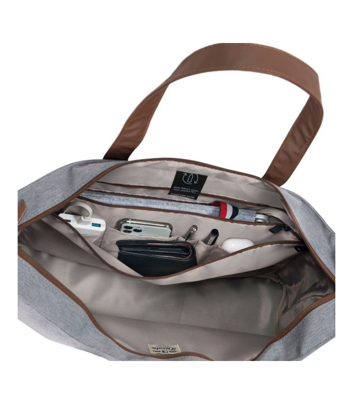 DICOTA Sacoche Ordinateur Cabas Eco MOTION 13 - 15.6 gris D31978-RPET