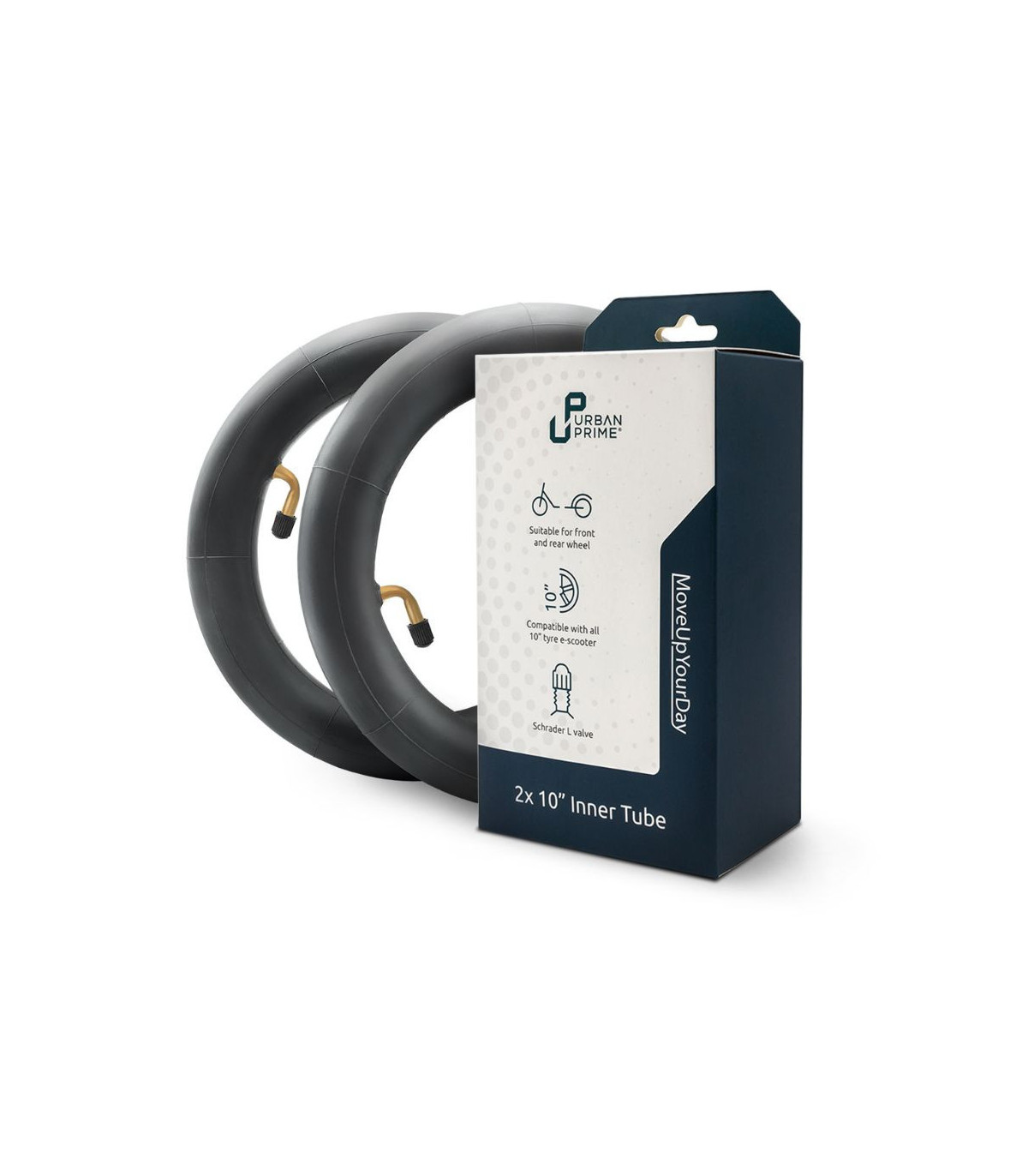 KIT DE 2 CHAMBRES A AIR 10 URBAN PRIME COMPATIBLE TOUTES TROTTINETTES 10.