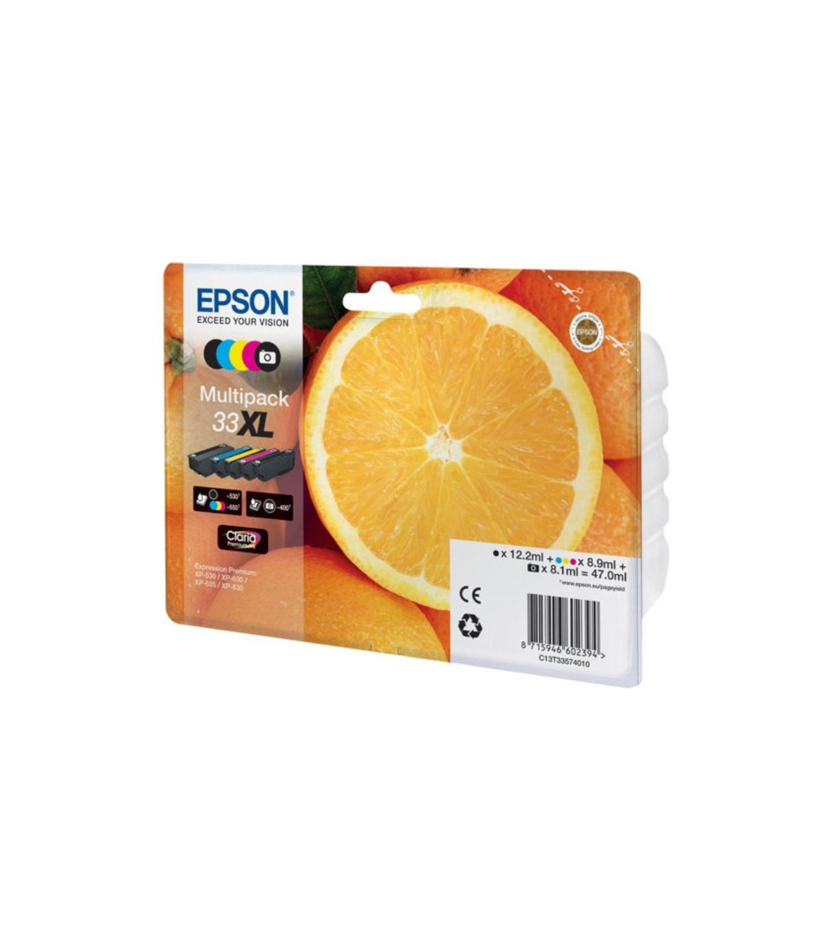 EPSON Multipack Oranges 33XL Encres N,NP,C,M,J 47ml