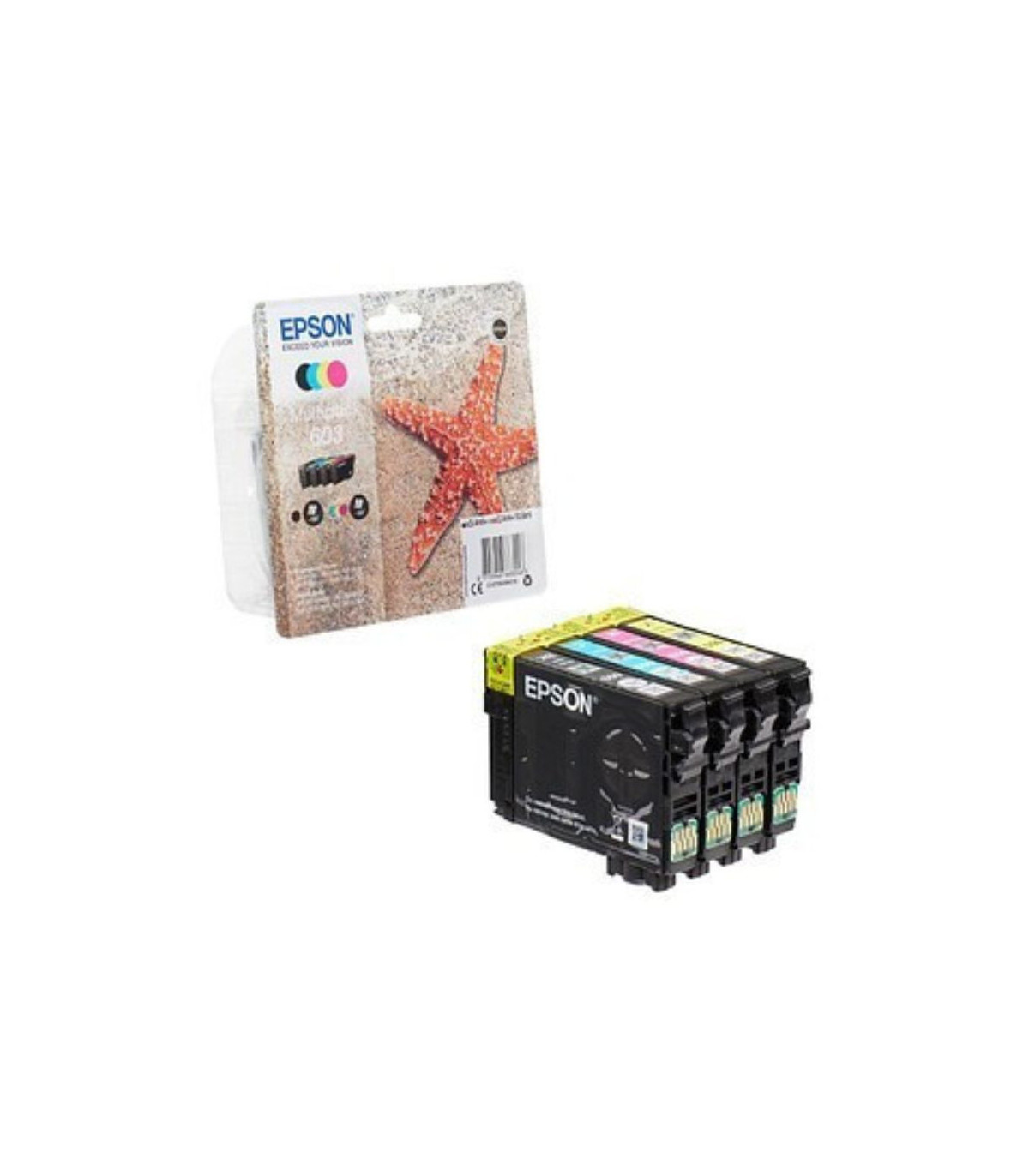 EPSON Multipack Etoile de Mer 603 3,4ml noir, 2,4ml C,M,Y