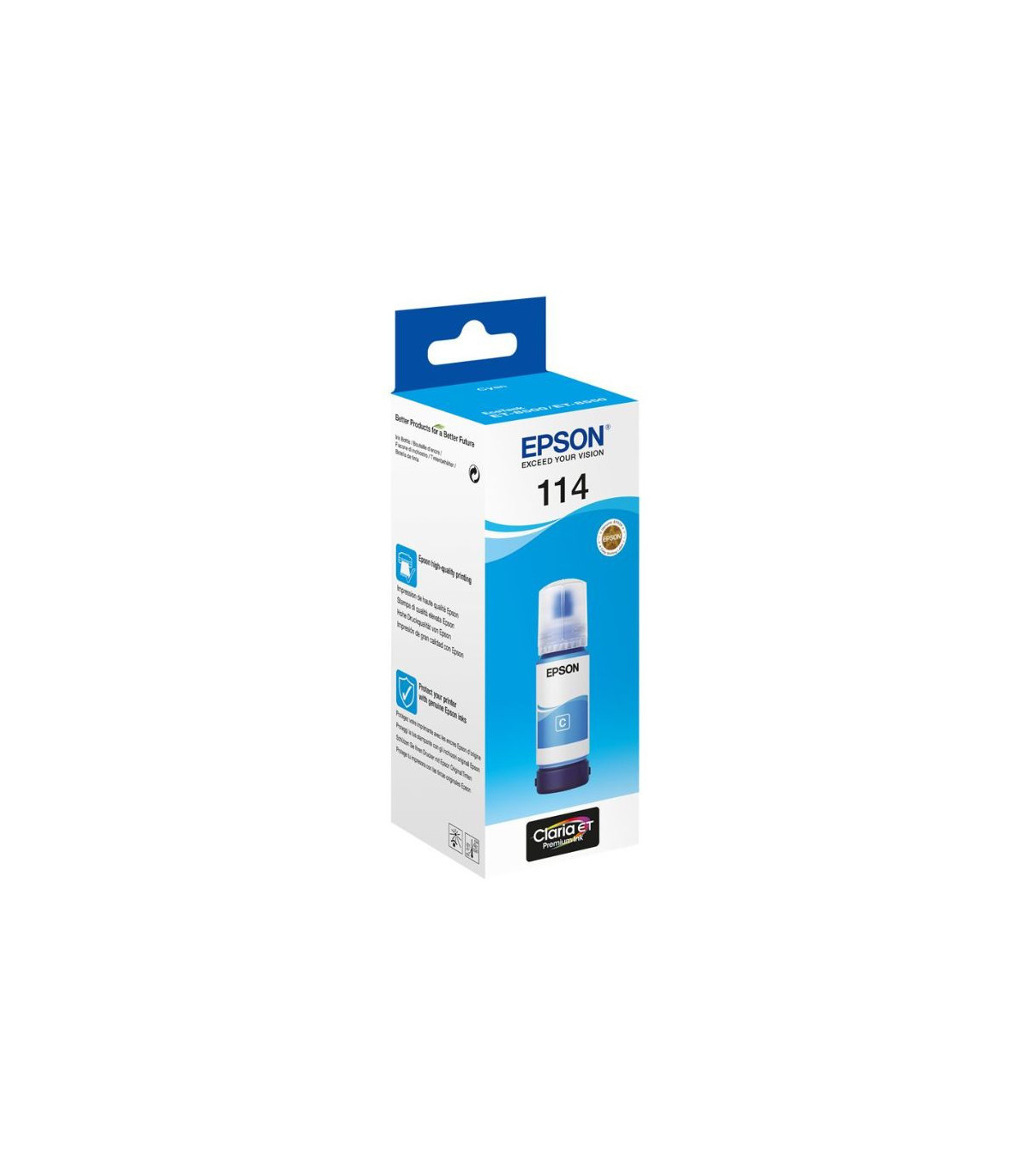 EPSON Bouteille encre Ecotank 114 Cyan 70ml