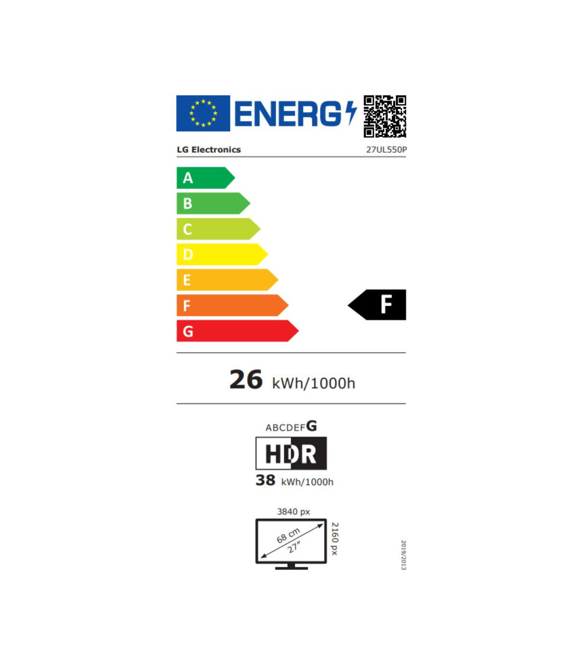 ECRAN LG 27 LED IPS 16:9 UHD 4K 3840x2160 5ms 300cd/m 2xHDMI DisplayPort sRGB