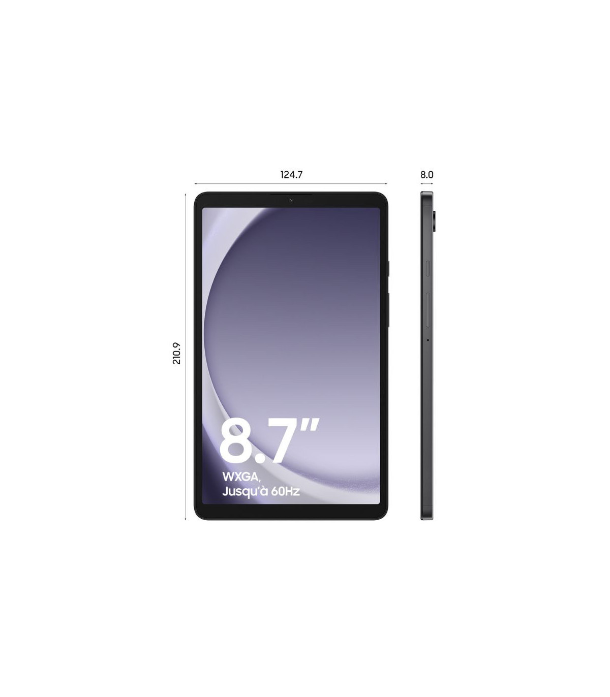 Samsung Galaxy Tab A9 8.7'' 5G 64Go Anthracite RAM 4Go 1340 x 800 2 speakers C