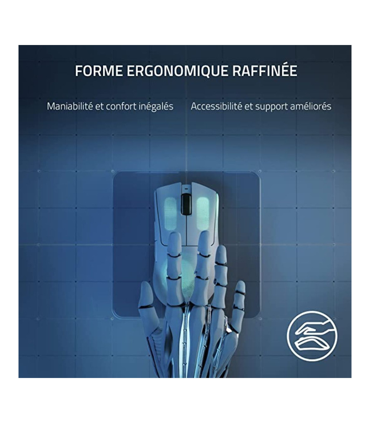 RAZER Souris Gaming Esport sans fil DeathAdder V3 Pro - Ergonomique Légère - Cap