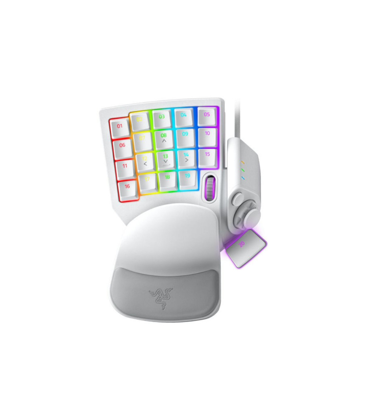 RAZER Pad programmable RAZER Tartarus Pro - Mercury (Analog Switch) retroéclaira