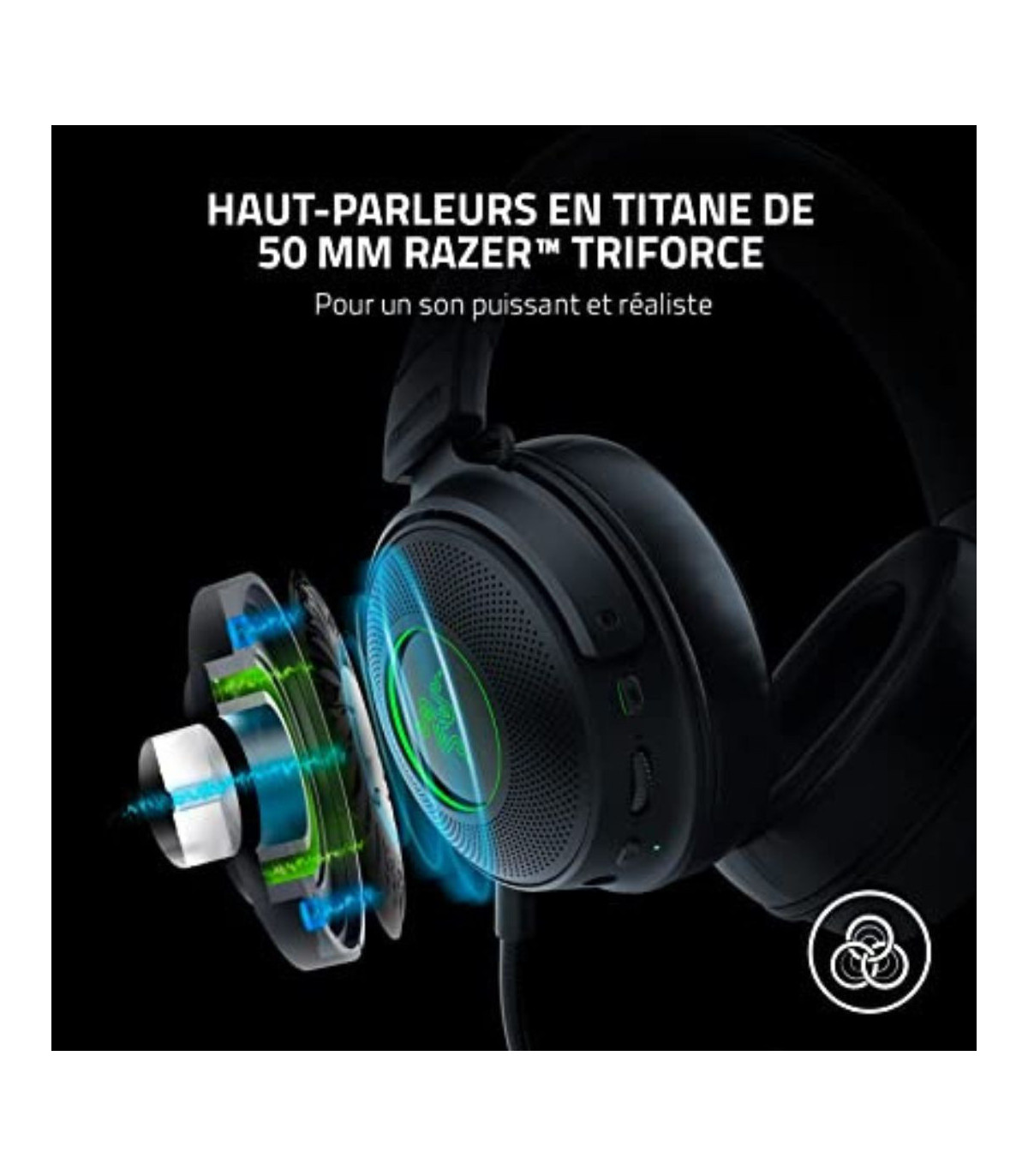 RAZER Casque de jeu Kraken V3 Pro