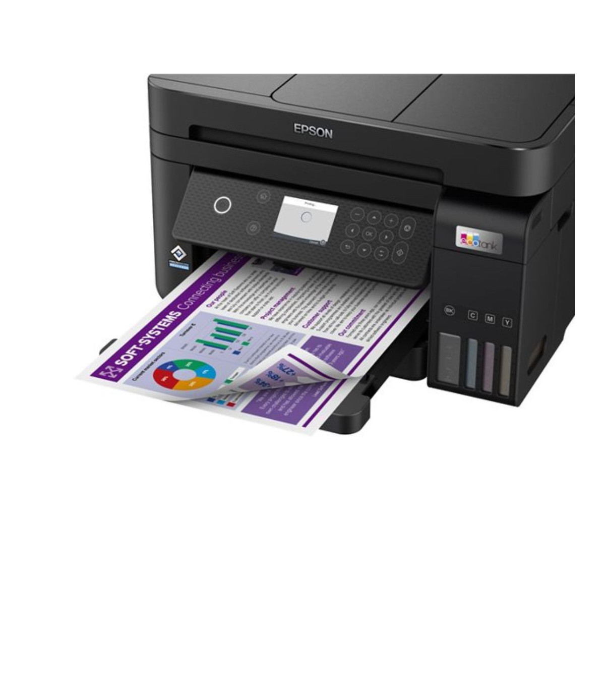 EPSON EcoTank ET-3850 Multifonction Jet d'encre couleur A4 rechargeable 15ppm, W