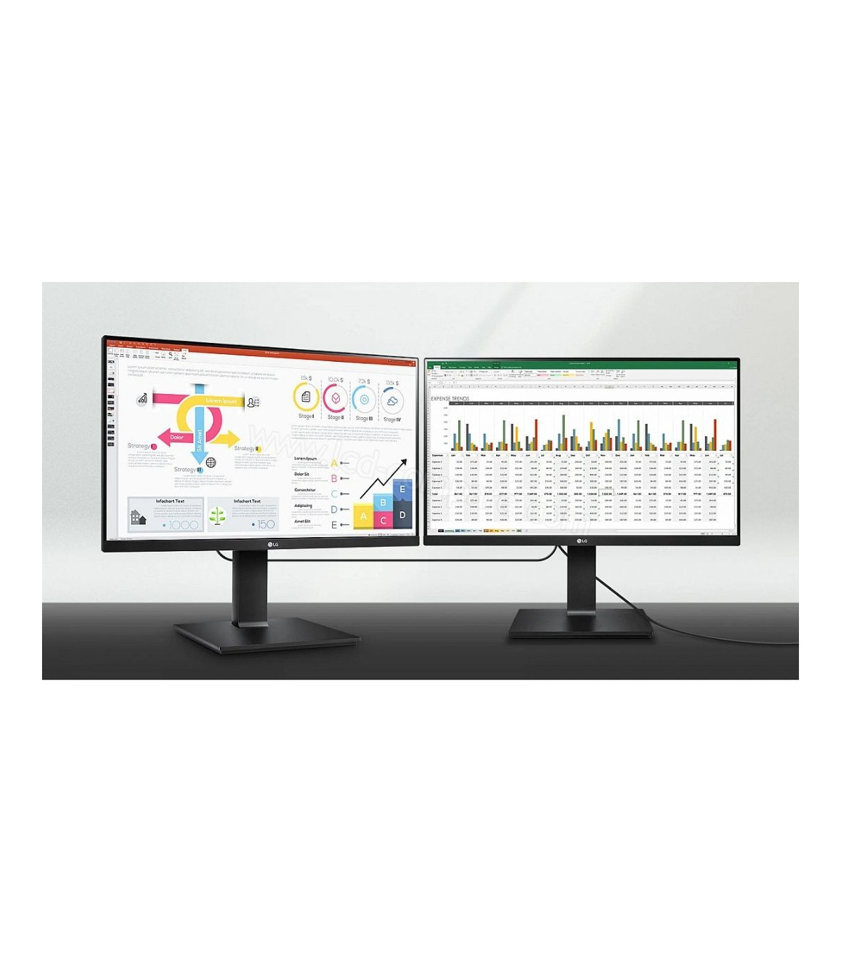 ECRAN LG 24 Noir 24QP750-B 16:9 IPS 5ms QHD 2560x1440 300cd/m2 HDMI DP USB-C 2x