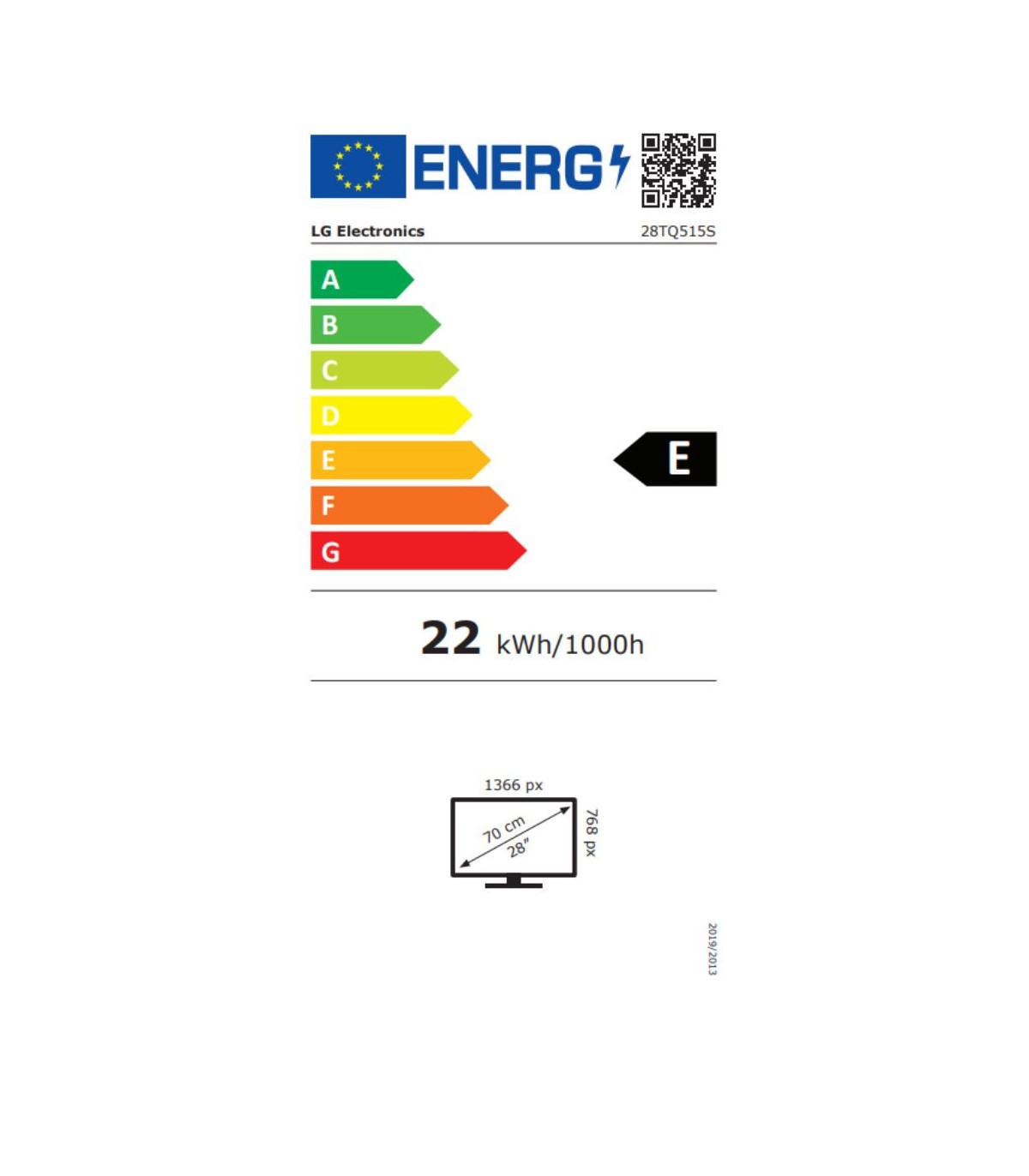 Ecran TV LG 27.5 LED Résolution HD 1366x768 Coloris Noir 16:9 HDMI USB 2.0 Haut