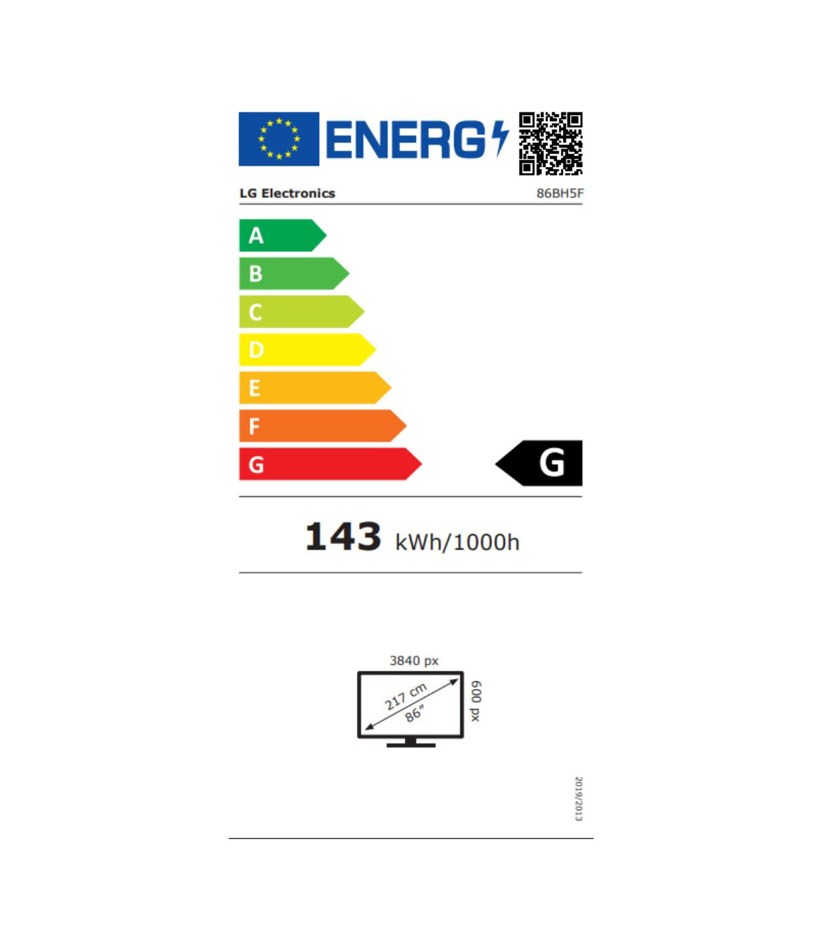 ECRAN LG 86'' LFD 58:9 24h/7j 3840x600 500cd/m2 3xHDMI DP 2xUSB Audio DVI-D RS2